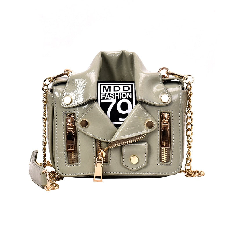 Zipper Jacket Messenger Bag