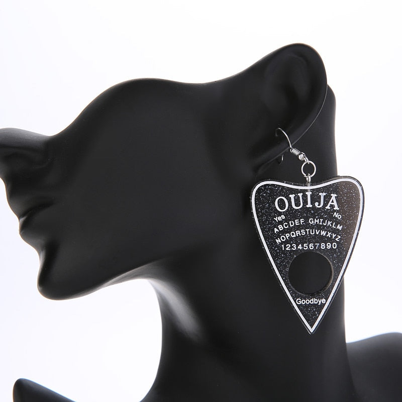 Multicolor Resin Ouija Earrings