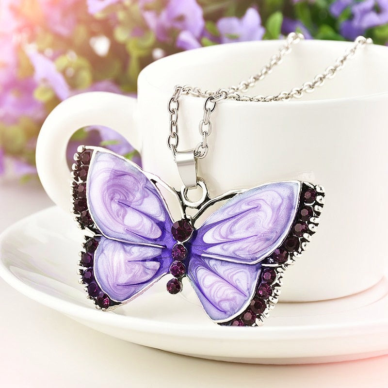 Metal Butterfly Necklace