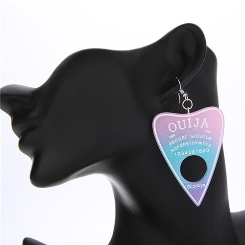 Multicolor Resin Ouija Earrings