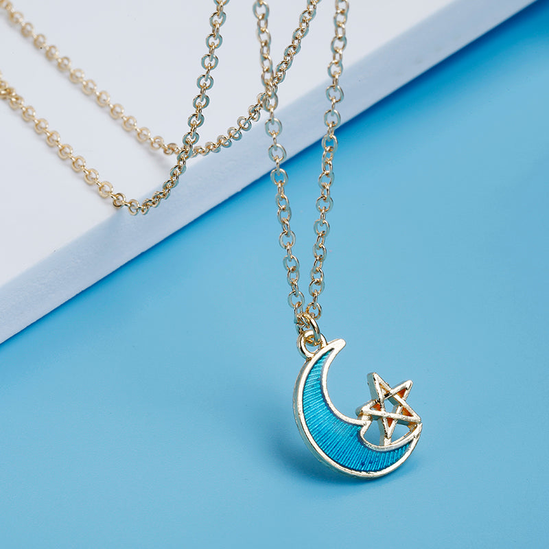 Star & Moon Cute Necklace