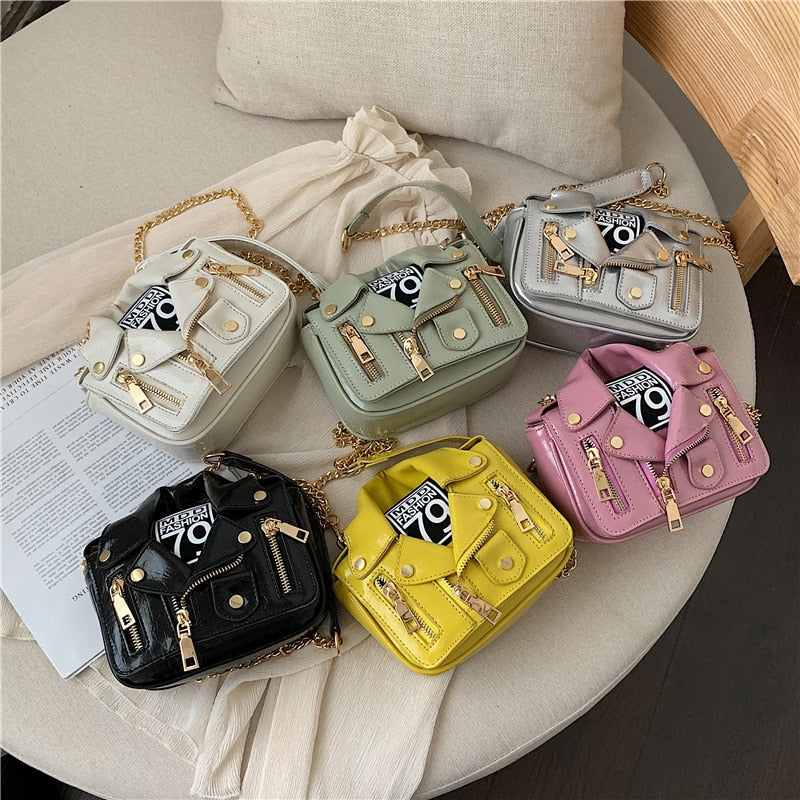 Zipper Jacket Messenger Bag