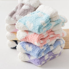 Warm Fluffy Heart Socks