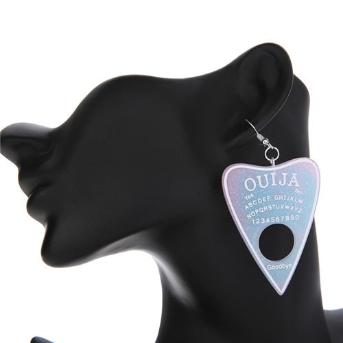 Multicolor Resin Ouija Earrings