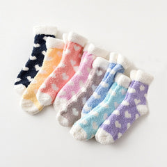 Warm Fluffy Heart Socks