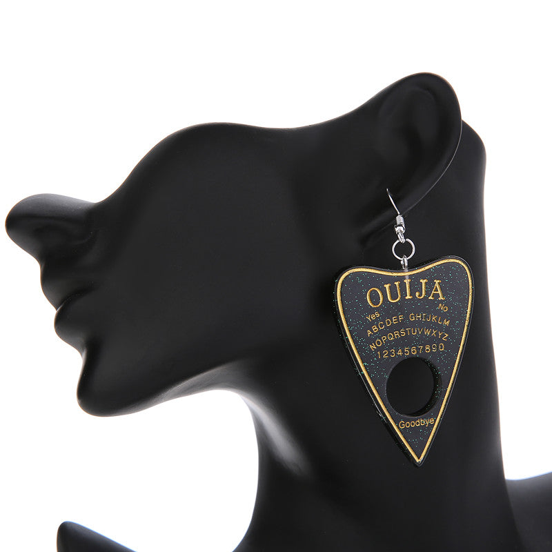 Multicolor Resin Ouija Earrings