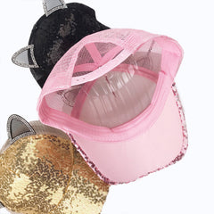 Sequin Ears Baseball Cap