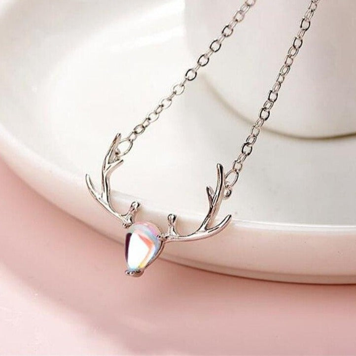Silver Deer Necklace