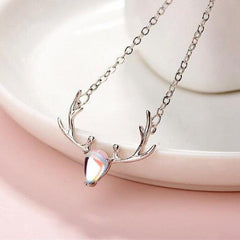 Silver Deer Necklace