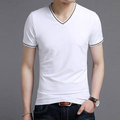 Elio - V Neck Solid T-Shirt