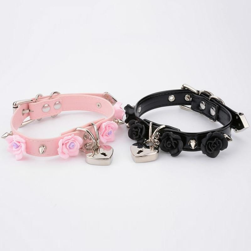 Spiked Flower Choker
