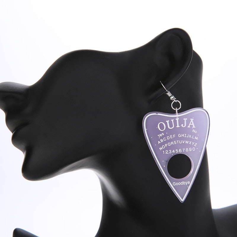 Multicolor Resin Ouija Earrings