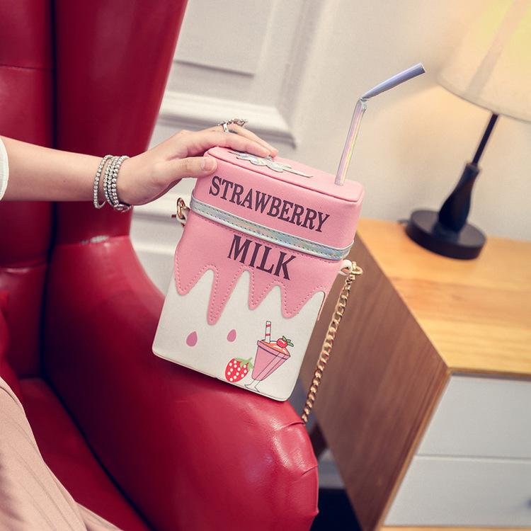 Milk Box Shape Shoulder Bag