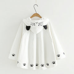 Kawaii Cat Ears Poncho Coat