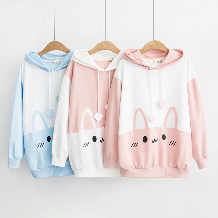 Kawaii Cat Graphic Hoodie