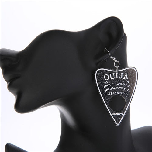 Multicolor Resin Ouija Earrings