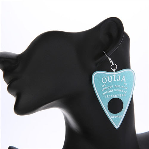 Multicolor Resin Ouija Earrings