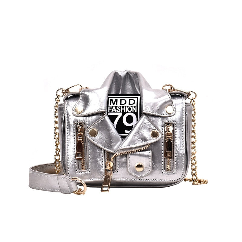 Zipper Jacket Messenger Bag