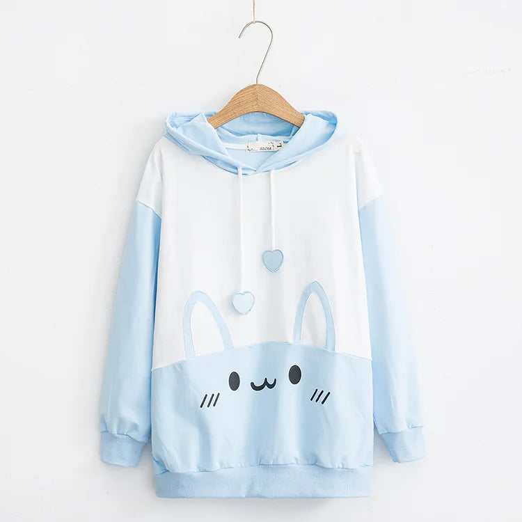 Kawaii Cat Graphic Hoodie