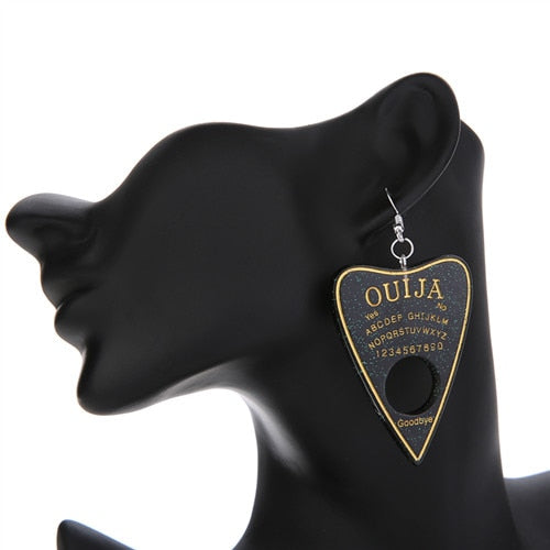 Multicolor Resin Ouija Earrings