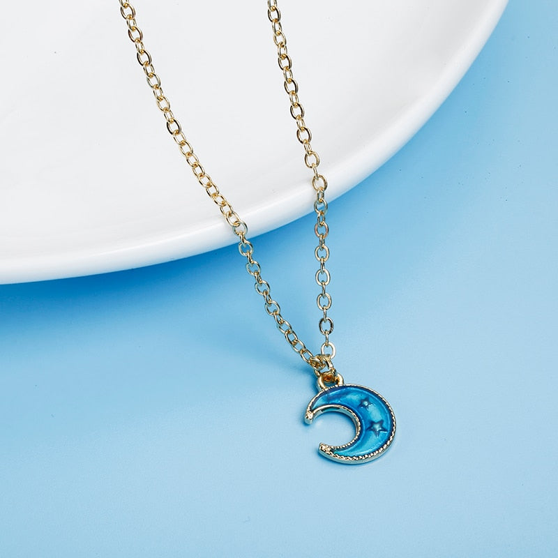 Star & Moon Cute Necklace