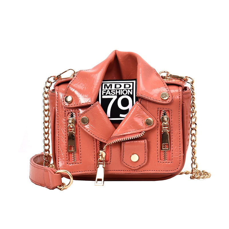 Zipper Jacket Messenger Bag
