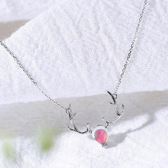 Silver Deer Necklace
