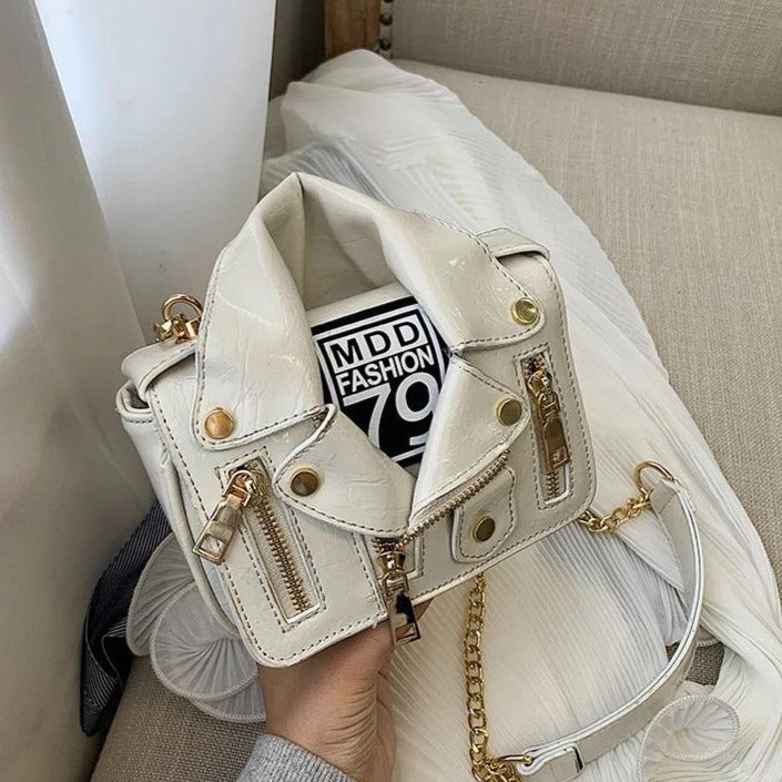 Zipper Jacket Messenger Bag