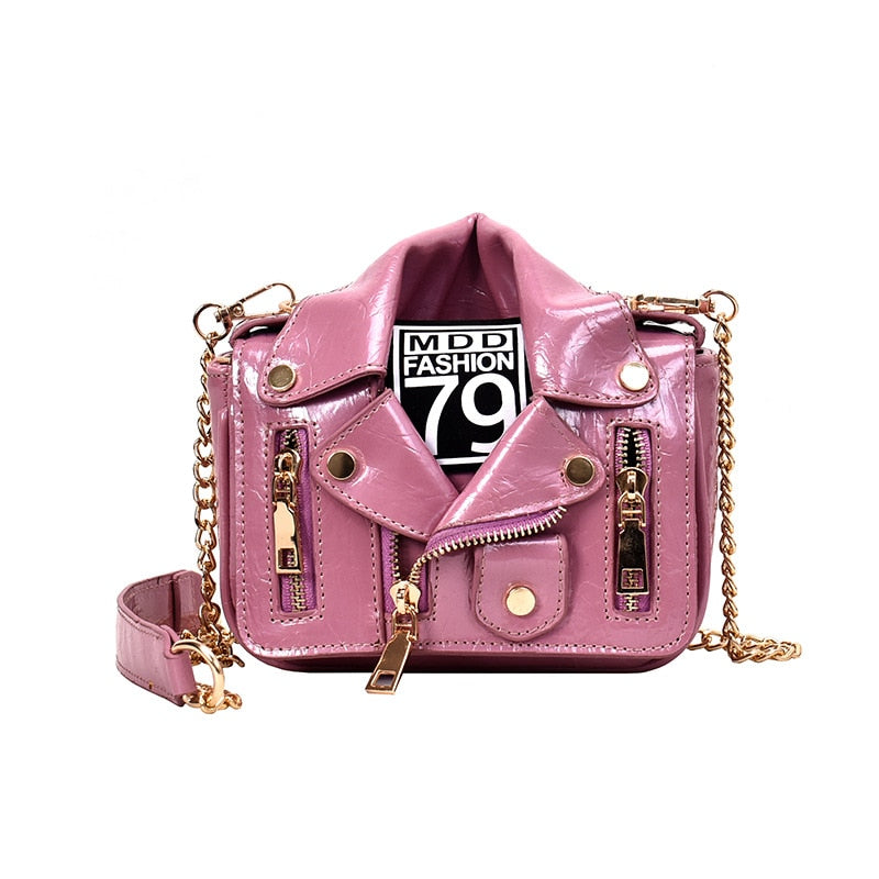 Zipper Jacket Messenger Bag