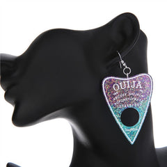 Multicolor Resin Ouija Earrings