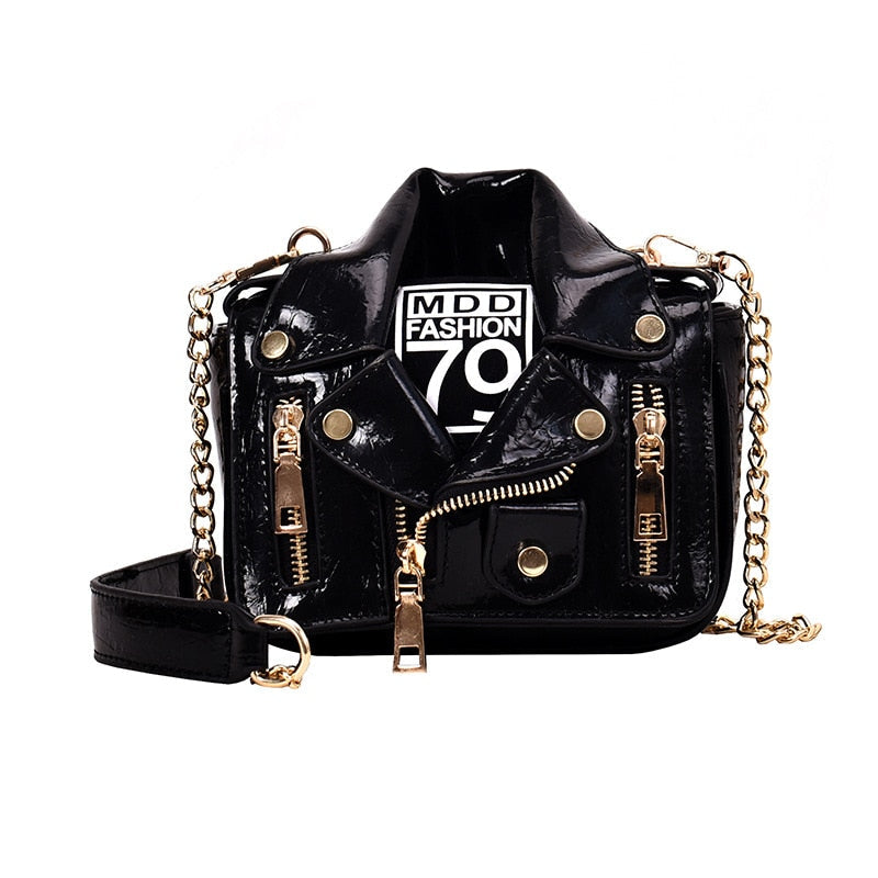 Zipper Jacket Messenger Bag