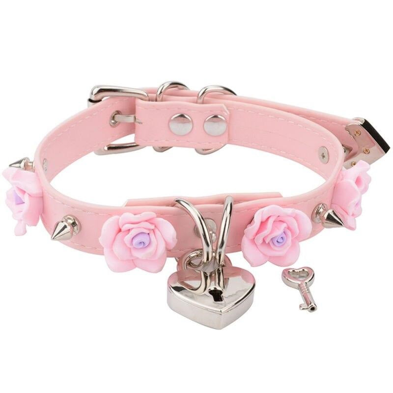 Spiked Flower Choker