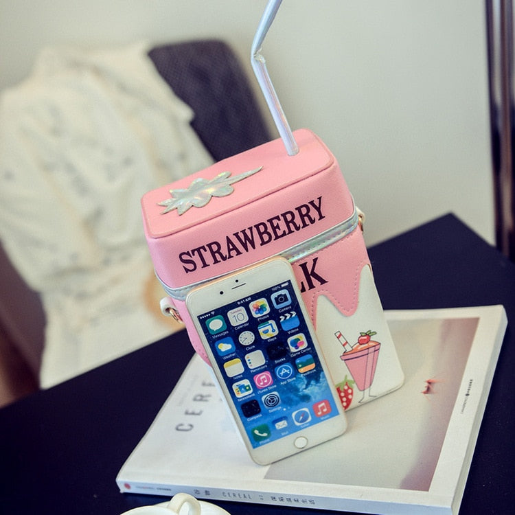 Milk Box Shape Shoulder Bag