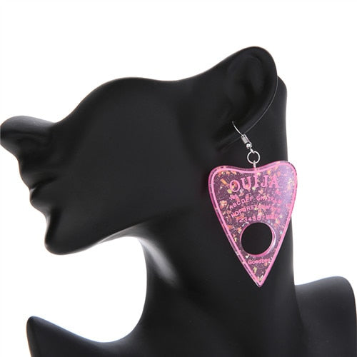 Multicolor Resin Ouija Earrings