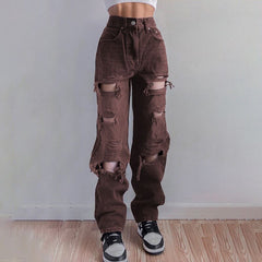 Grunge Ripped Vintage Jeans