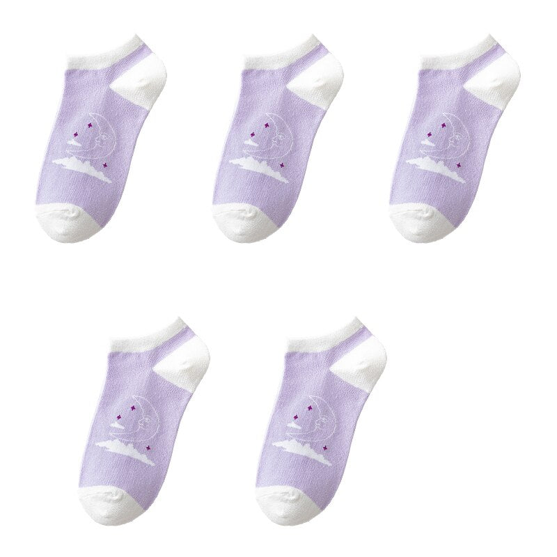 Ulzzang Girl Stars Planets Socks