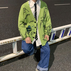 Cartoon Dinosaur Cardigan & Sweater