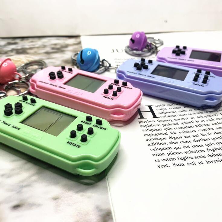 Retro game console keychain