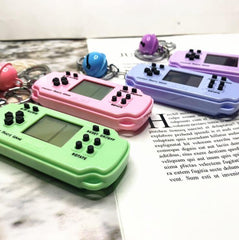 Retro game console keychain