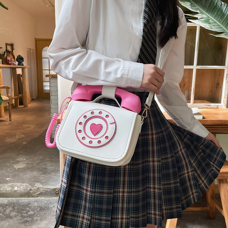 Vintage Telephone Shaped Shoulder Bag