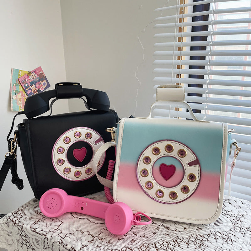 Vintage Telephone Shaped Shoulder Bag