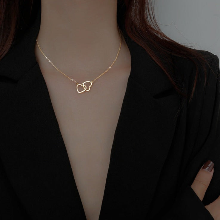 Cute Double Heart Necklace