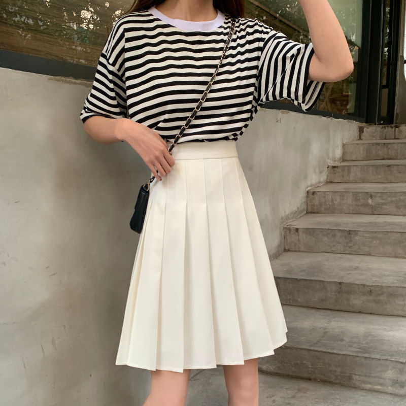 Summer Knee-length Korean Skirts