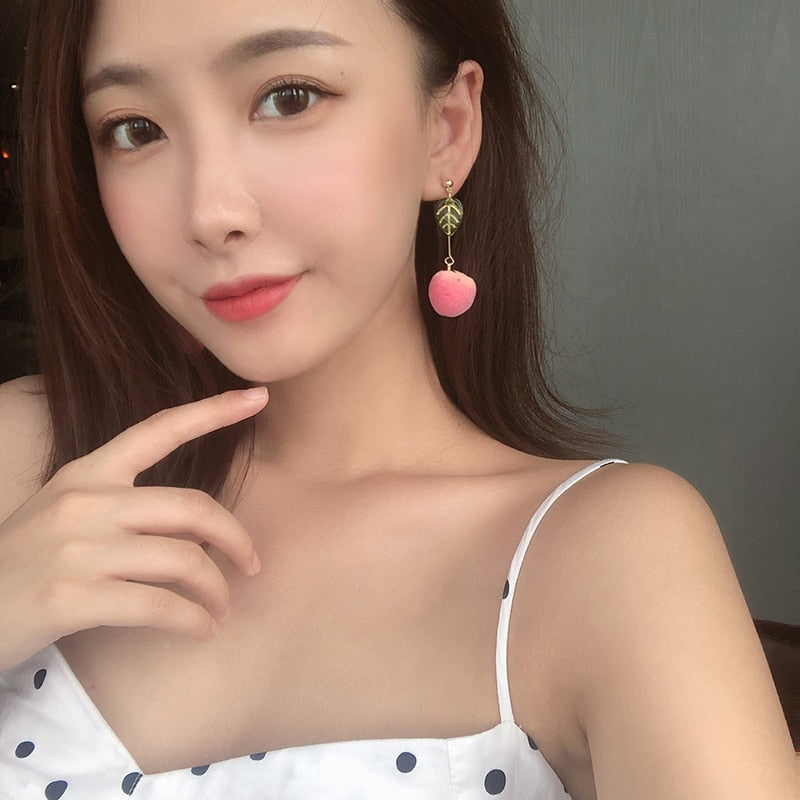 Kawaii Peach Earrings