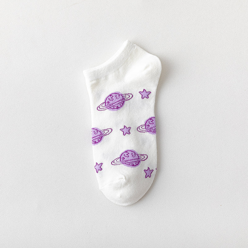 Ulzzang Girl Stars Planets Socks
