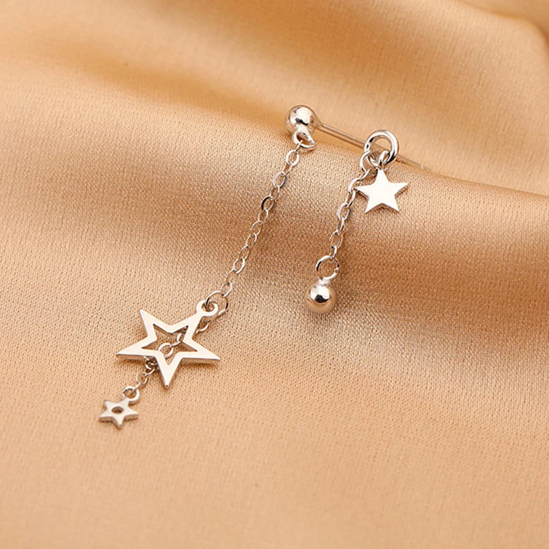 Korean Silver Star Earrings