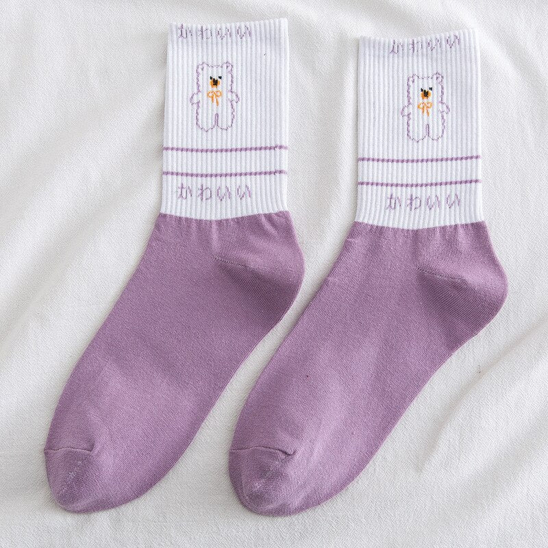 Japanese Cartoon Bear Socks