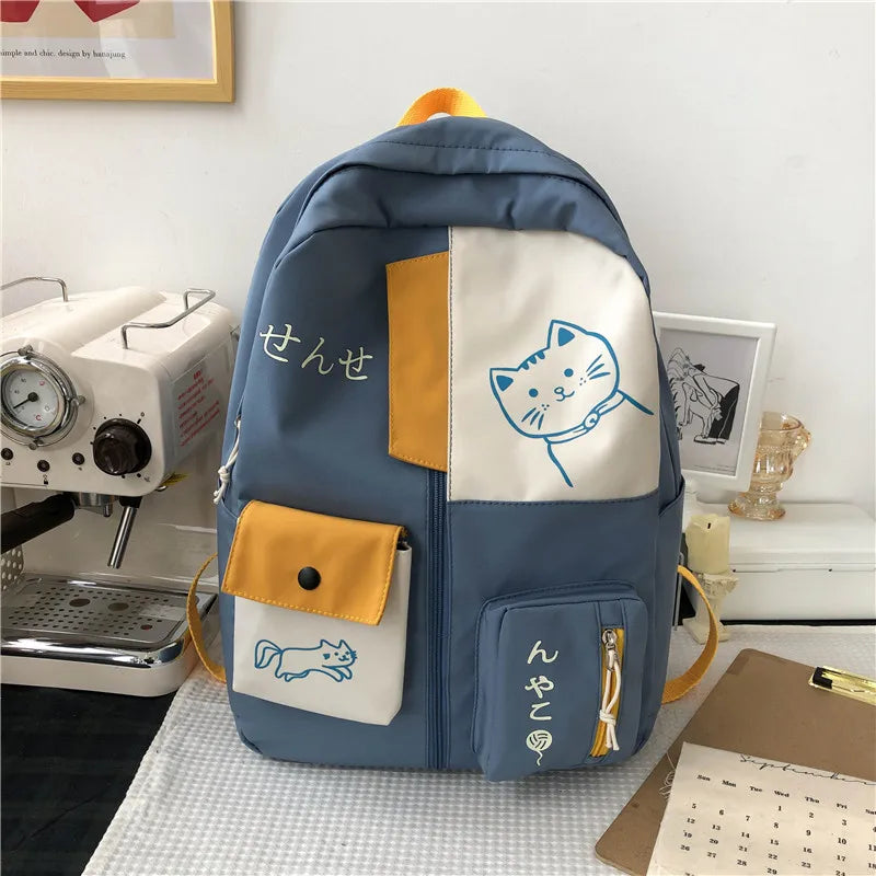 Kawaii Waterproof School Backpack
