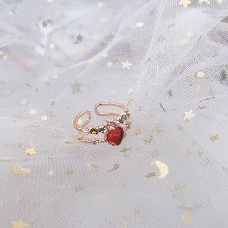 Heart & Flower Adjustable Rings