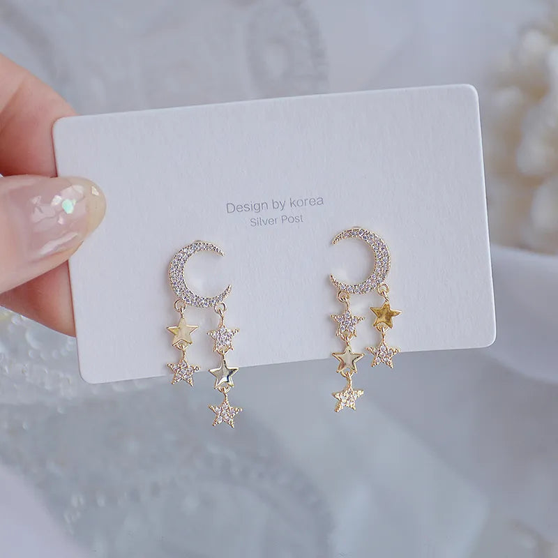 Korean Star & Moon Earrings